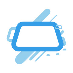 Blue Abstract Geometric Shape 4