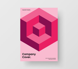 Fototapeta premium Creative presentation design vector illustration. Modern geometric tiles cover concept.