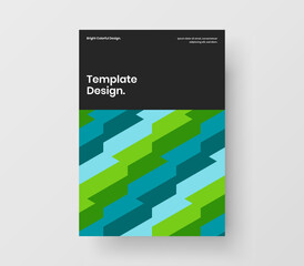 Multicolored geometric pattern corporate cover layout. Premium poster A4 vector design illustration.