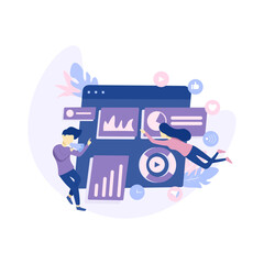Business flat illustration vector design