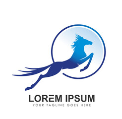 Horse Circle Logo Vector Icon