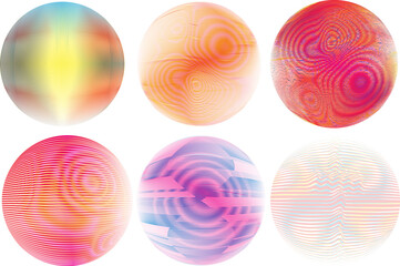 Set of spheres . Lines constructed transparent sphere .Vector  .Technology sphere Logo . Design element for posters, social media, templates, flyers, brochures . Abstract trendy transparent circles