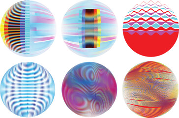 Set of spheres . Lines constructed transparent sphere .Vector  .Technology sphere Logo . Design element for posters, social media, templates, flyers, brochures . Abstract trendy transparent circles