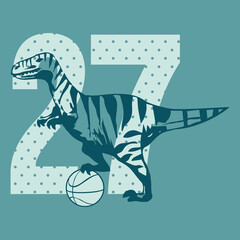 vector of football dinosaur, little dinosaur, animal vector, unique vector for t shirt
