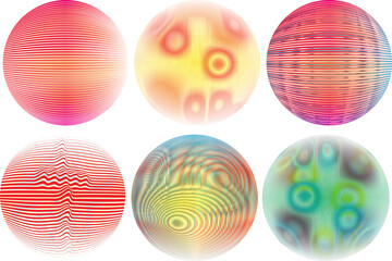 Set of spheres . Lines constructed transparent sphere .Vector  .Technology sphere Logo . Design element for posters, social media, templates, flyers, brochures . Abstract trendy transparent circles