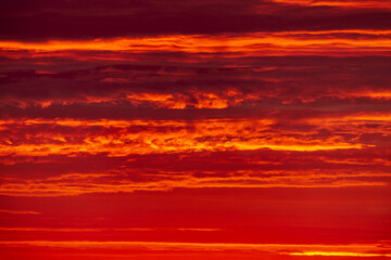 Panorama eines Sonnenunterganges in Berlin.