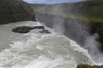 waterfall in the mountains
