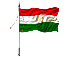 National flag  of Tajikistan. Background  with flag  of Tajikistan