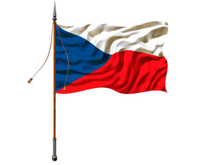 National Flag Czech Republic. Background  with flag  of Czech Republic