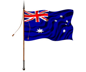 National flag of Australia. Background  with flag of Australia.