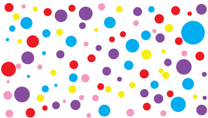 abstract  yellow red and blue polka dot fabric geometric vector pattern background