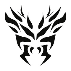 zebra head animal tribal tattoo