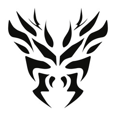 zebra head animal tribal tattoo vector