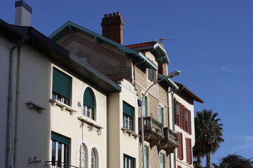 Fototapeta na wymiar Building in the old town of Biarritz, France