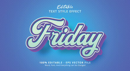 Blue Colors Friday Text Style Effect, Editable Text Effect