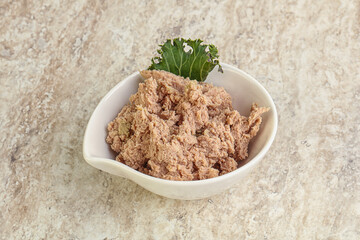 Liver pate in the bowl