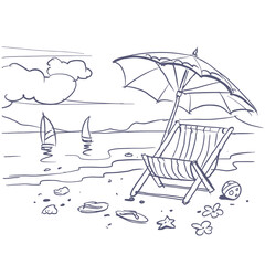 relax at the beach vector for card illustration background