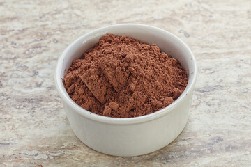 Natural organic cocoa powder for culinary