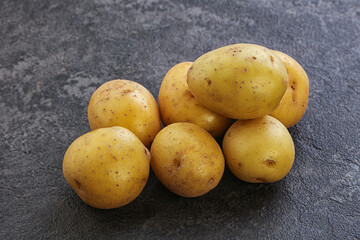 Raw small organic baby potato