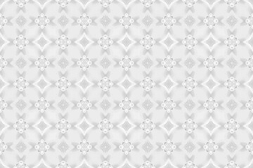 Fototapeta premium Abstract seamless patterns, geometric patterns, and batik patterns are designed for use in interior, wallpaper, fabric, curtain, carpet, clothing, Batik, satin, background, and Embroidery style.