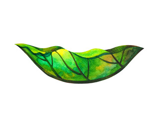 green leaf tree plant eco energy ecology nature power environmental concept save earth concept leaf shape icon logo sign symbol art watercolor painting illustration bio protect