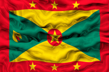 National flag of Grenada. Background  with flag of Grenada.