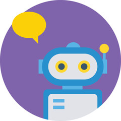 Robot Support Vector Icon
