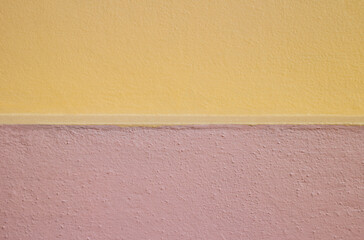 Fototapeta premium Painted wall background texture with shelf. Earth tone style. Temple wall textured