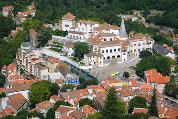 Fototapeta na wymiar In the historic centre of Sintra