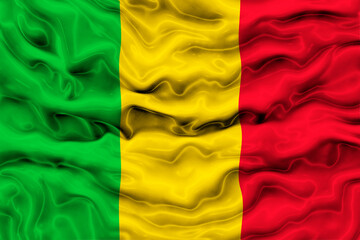 National flag of Mali. Background  with flag of Mali.