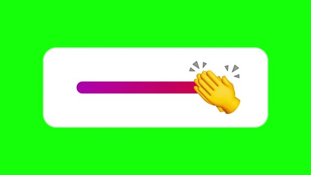 Clapping Hands Emoji Slider. High Quality Footage. 4K Animation