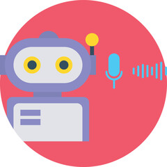 Artificial Robot Vector Icon
