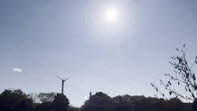晴天の風車ロケット
