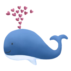 Fotobehang Whale Element Illustration © Mala