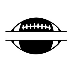 Split Football Ball Monogram