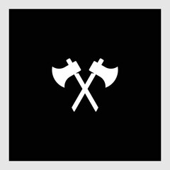 lumberjack axes. Design elements for logo, label, emblem, sign, badge. Vector illustration