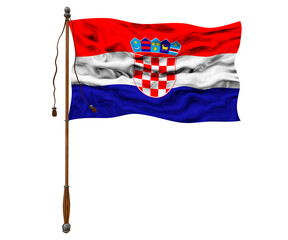 National flag  of Croatia. Background  with flag  of Croatia