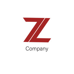 white isolated z logo design with modern concept