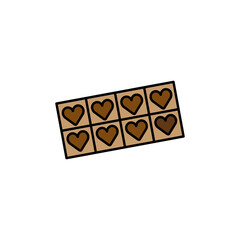 chocolate line icon. Elements of valentines day illustration icons. Signs, symbols can be used for web, logo, mobile app, UI, UX on white background