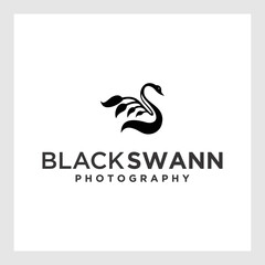 Swann Logo Design and Business Card.abstract swan logo