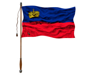 National flag  of Liechtenstein. Background  with flag  of Liechtenstein