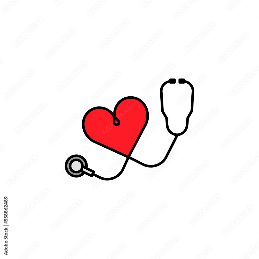 Wall mural blood pressure meter line icon. elements of valentines day illustration icons. signs, symbols can be