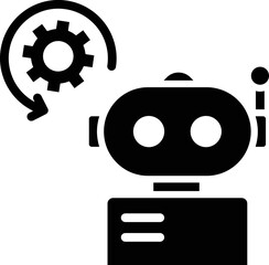 Robot Setting  Vector Icon
