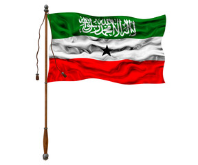 National flag  of Somaliland. Background  with flag  of Somaliland
