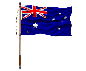 National flag of Australia. Background  with flag of Australia.