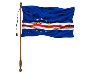 National flag of Cape Verde. Background  with flag  of Cape Verde.