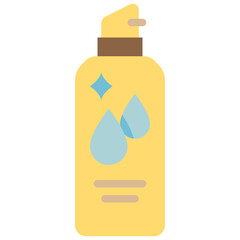 mineral water spray flat icon