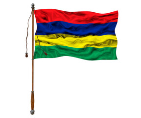 National flag of Mauritius. Background  with flag of Mauritius.