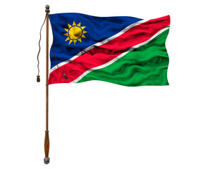 National flag of Namibia. Background  with flag of Namibia.