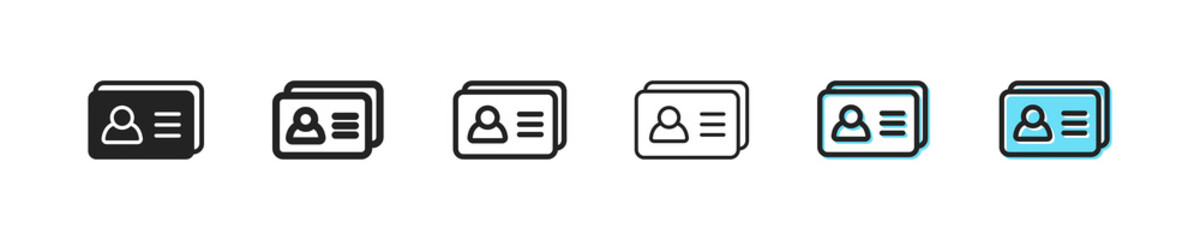 Business set icon. Society, relationships, friendship, management, infographics, chart, delegation, stars, resume, portfolio. Six vector line icon in different styles